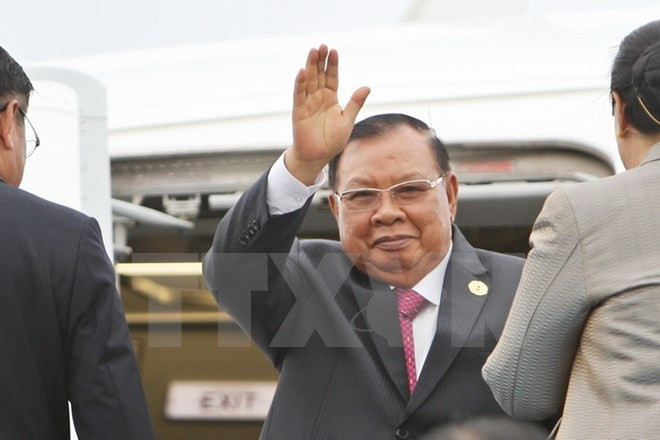Máximo dirigente partidista y presidente de Laos visitará Vietnam ảnh 1 Máximo dirigente partidista y presidente de Laos visitará Vietnam ảnh 1