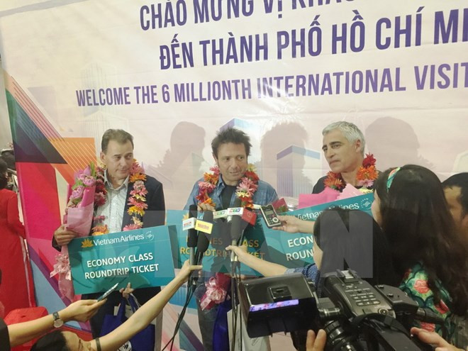 Ciudad Ho Chi Minh recibe a turista número seis millones ảnh 1 Ciudad Ho Chi Minh recibe a turista número seis millones ảnh 1