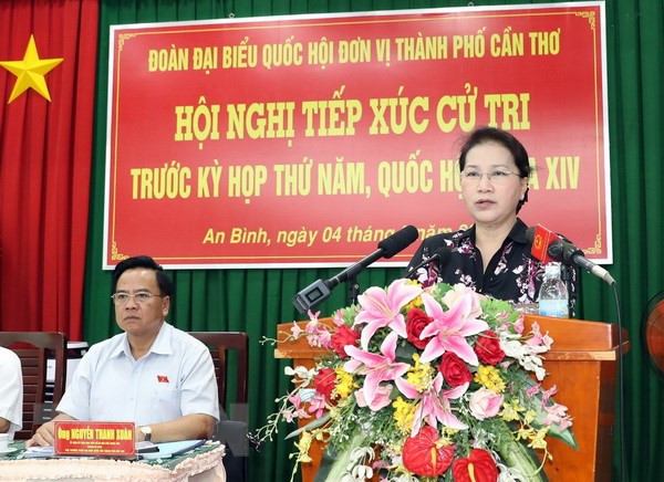 Presidenta parlamentaria de Vietnam dialoga con electorado en ciudad de Can Tho ảnh 1 Presidenta parlamentaria de Vietnam dialoga con electorado en ciudad de Can Tho ảnh 1