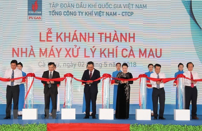 Presidenta parlamentaria de Vietnam asiste a la inauguración de planta procesadora de gas en Ca Mau ảnh 1 Presidenta parlamentaria de Vietnam asiste a la inauguración de planta procesadora de gas en Ca Mau ảnh 1