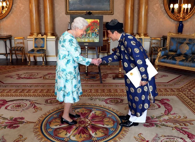 La reina de Inglaterra recibe al embajador vietnamita ảnh 1 La reina de Inglaterra recibe al embajador vietnamita ảnh 1