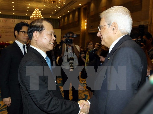 Concluye presidente italiano visita estatal a Vietnam ảnh 1 Concluye presidente italiano visita estatal a Vietnam ảnh 1
