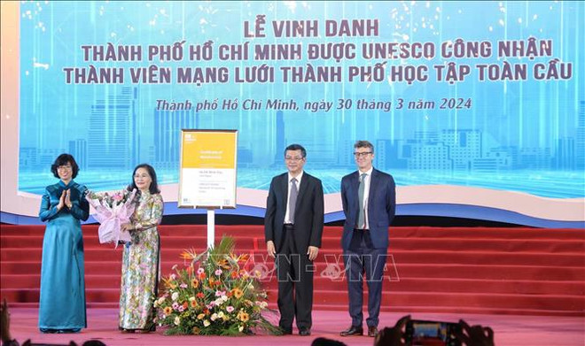 Ciudad Ho Chi Minh se une a Red Mundial de Ciudades del Aprendizaje de la UNESCO ảnh 1 Ciudad Ho Chi Minh se une a Red Mundial de Ciudades del Aprendizaje de la UNESCO ảnh 1