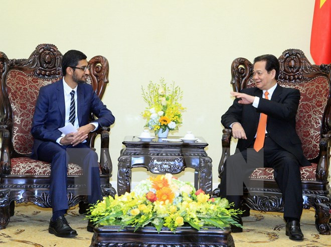 Premier vietnamita recibe a director ejecutivo general de Google ảnh 1 Premier vietnamita recibe a director ejecutivo general de Google ảnh 1
