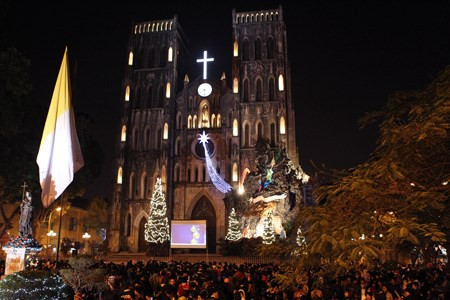 Atmosfera navideña calienta Hanoi ảnh 1