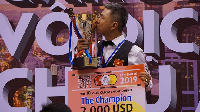Gana jugador vietnamita Campeonato Asiático de Billar Carambola de una banda ảnh 1