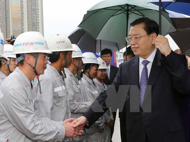 Presidente de Parlamento de China continúa visita a Vietnam ảnh 1 Presidente de Parlamento de China continúa visita a Vietnam ảnh 1