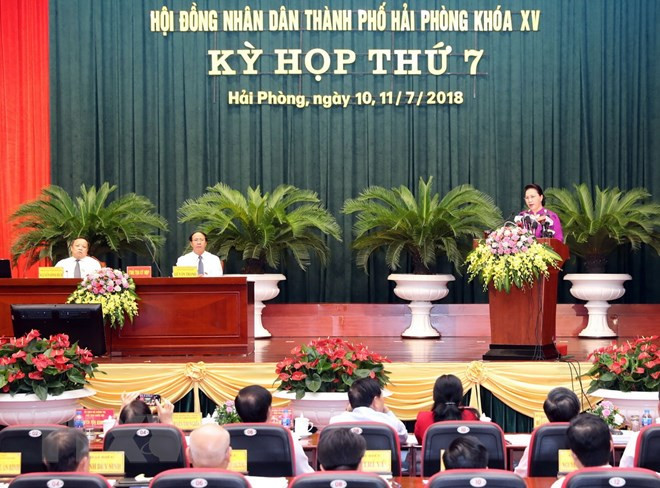 Asiste presidenta del Parlamento de Vietnam a sesión del Consejo Popular de Hai Phong ảnh 1 Asiste presidenta del Parlamento de Vietnam a sesión del Consejo Popular de Hai Phong ảnh 1