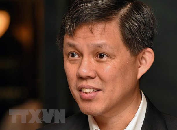 El ministro de Comercio e Industria singapurense, Chan Chun Sing (Fuente: VNA) Singapur se convierte en tercer país en ratificar el CPTPP ảnh 1