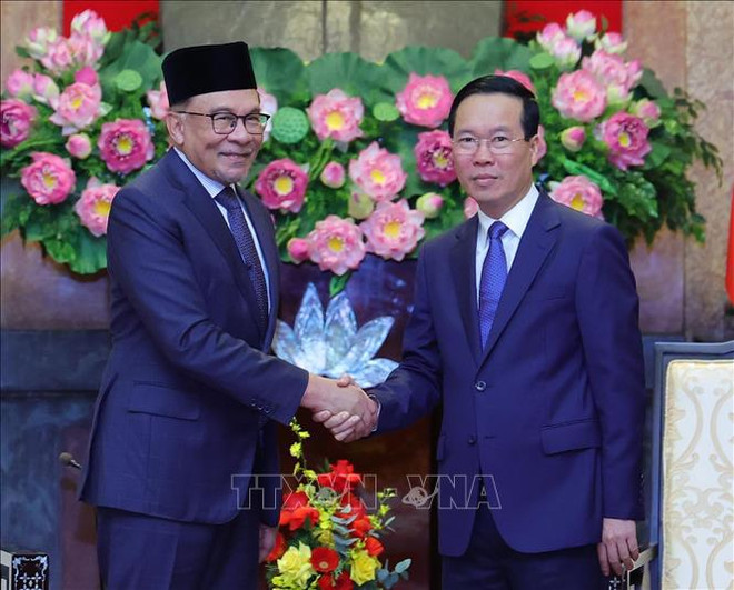 Presidente de Vietnam recibe al primer ministro de Malasia ảnh 1 Presidente de Vietnam recibe al primer ministro de Malasia ảnh 1