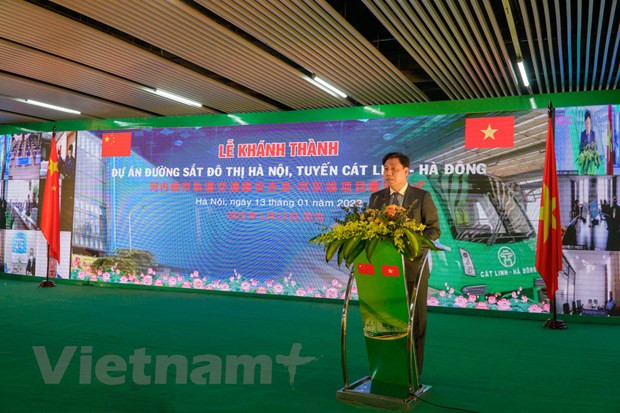 Inauguran tramo elevado Cat Linh-Ha Dong de proyecto ferrocarril urbano de Hanoi ảnh 2