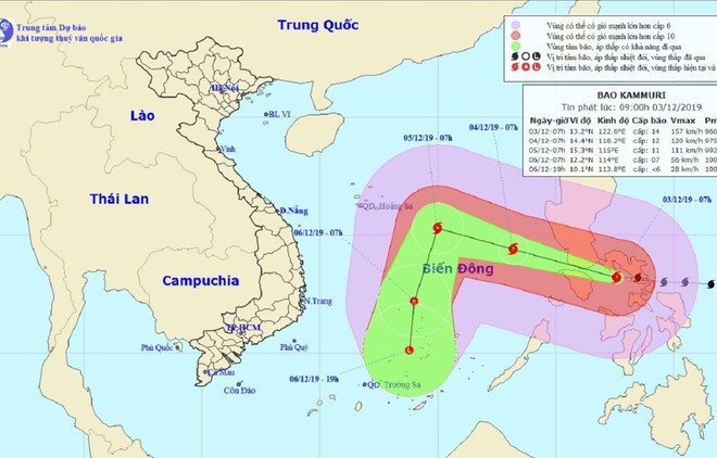 Orientan en Vietnam medidas preventivas ante la llegada del tifón Kammuri ảnh 1 Orientan en Vietnam medidas preventivas ante la llegada del tifón Kammuri ảnh 1