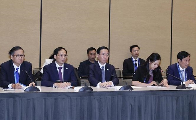 Presidente vietnamita dialoga con representantes de Alianza Empresarial Estados Unidos-APEC ảnh 1 Presidente vietnamita dialoga con representantes de Alianza Empresarial Estados Unidos-APEC ảnh 1