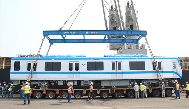 Llegarán este mes trenes restantes de línea 1 de metro urbano de Ciudad Ho Chi Minh ảnh 1 Llegarán este mes trenes restantes de línea 1 de metro urbano de Ciudad Ho Chi Minh ảnh 1
