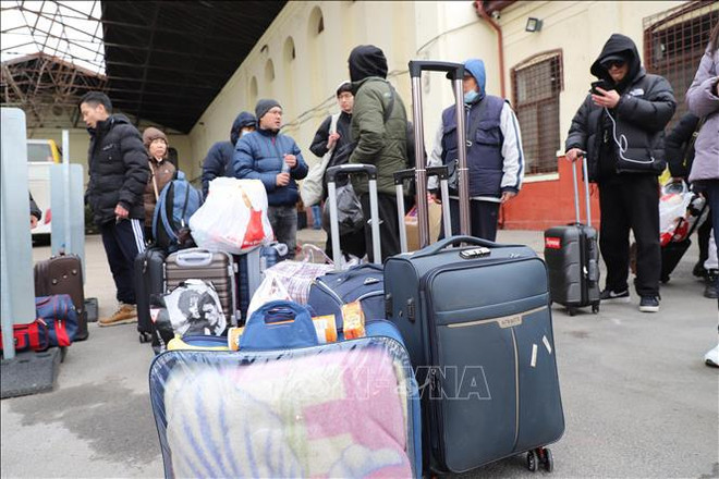 Embajada vietnamita asiste a vietnamitas evacuados de Ucrania a Alemania ảnh 1 Embajada vietnamita asiste a vietnamitas evacuados de Ucrania a Alemania ảnh 1