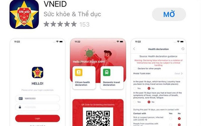 Lanzan en Vietnam aplicación VNEID para la declaración médica ảnh 1