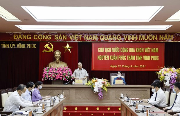 Presidente de Vietnam realiza visita de trabajo a provincia norteña de Vinh Phuc ảnh 1
