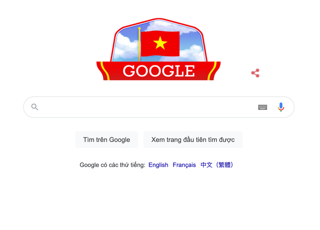 Google cambia su doodle en saludo al Día Nacional de Vietnam ảnh 1 Google cambia su doodle en saludo al Día Nacional de Vietnam ảnh 1