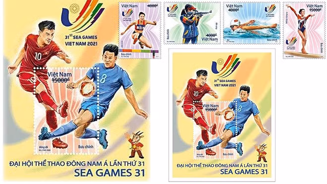 Vietnam lanza conjunto de sellos sobre SEA Games 31 ảnh 1