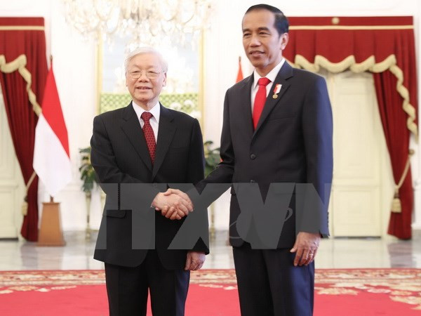 Visita del máximo dirigente partidista de Vietnam acapara titulares en prensa indonesia ảnh 1 Visita del máximo dirigente partidista de Vietnam acapara titulares en prensa indonesia ảnh 1