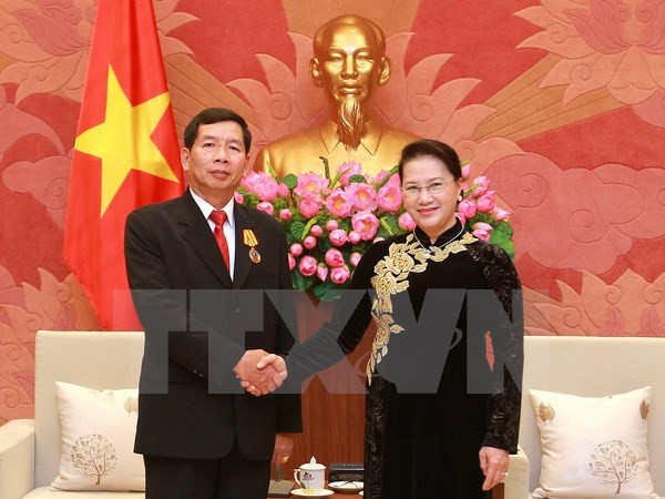 Presidenta del Parlamento vietnamita aboga por mayor cooperacion judicial con Laos ảnh 1