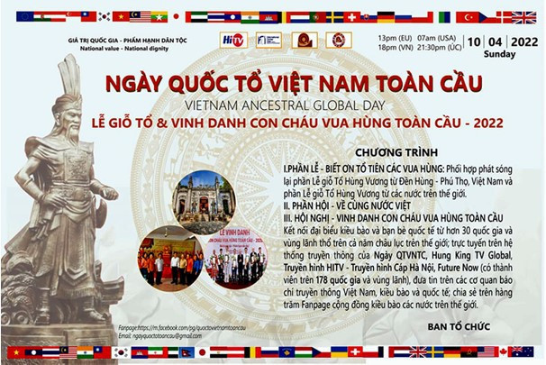 Celebrarán Día Ancestral Global de Vietnam en diferentes países ảnh 2