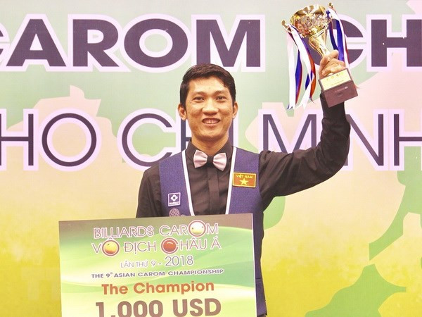 Billarista vietnamita se coronó en el Campeonato asiático de Billar carambola ảnh 1