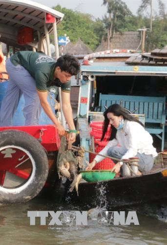 Ciudad vietnamita libera decenas de toneladas de alevines a hábitat natural ảnh 1 Ciudad vietnamita libera decenas de toneladas de alevines a hábitat natural ảnh 1