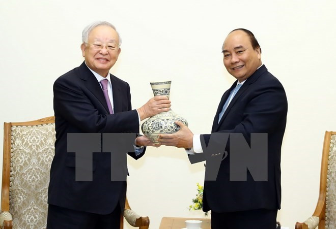Premier vietnamita dialoga con presidente del grupo sudcoreano CJ ảnh 1 Premier vietnamita dialoga con presidente del grupo sudcoreano CJ ảnh 1
