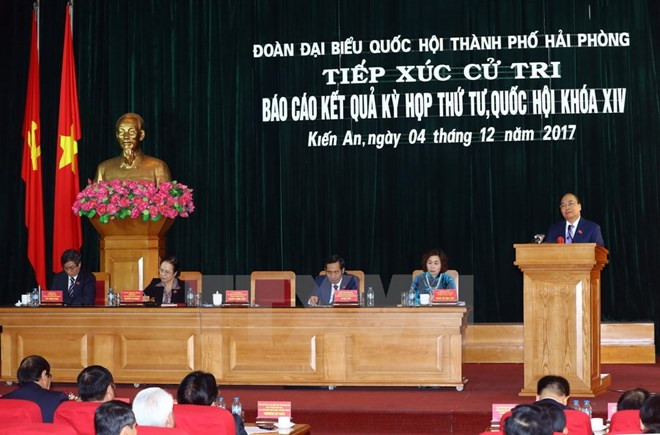 Premier de Vietnam dialoga con votantes de Hai Phong ảnh 1 Premier de Vietnam dialoga con votantes de Hai Phong ảnh 1
