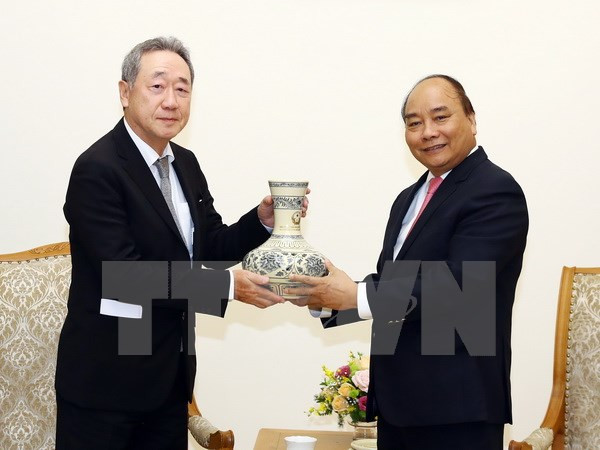 Premier vietnamita recibe a presidente del grupo sudcoreano Maekyung ảnh 1 Premier vietnamita recibe a presidente del grupo sudcoreano Maekyung ảnh 1