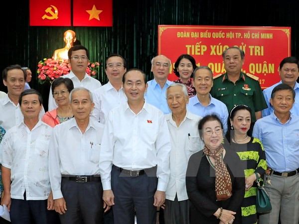 Presidente de Vietnam se reúne con votantes de Ciudad Ho Chi Minh ảnh 1 Presidente de Vietnam se reúne con votantes de Ciudad Ho Chi Minh ảnh 1