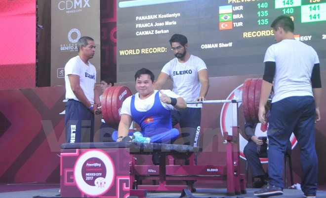Vietnam gana otra plata en Campeonato mundial de levantamiento de pesas para minusválidos ảnh 1 Vietnam gana otra plata en Campeonato mundial de levantamiento de pesas para minusválidos ảnh 1
