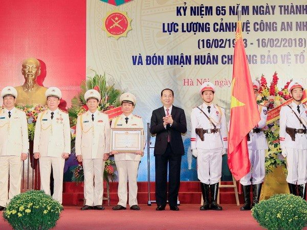 Destaca presidente de Vietnam función de la Guardia de la Policía Popular ảnh 1 Destaca presidente de Vietnam función de la Guardia de la Policía Popular ảnh 1