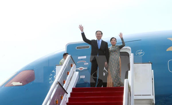 Presidente vietnamita inicia visita a Singapur ảnh 1 Presidente vietnamita inicia visita a Singapur ảnh 1