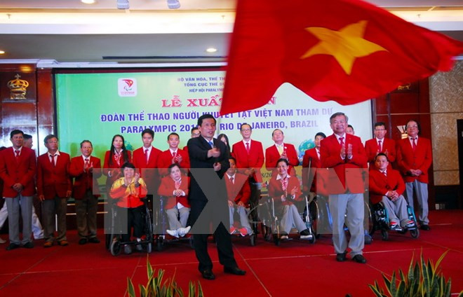 Atletas vietnamitas parten para Juegos Paralímpicos Rio 2016 ảnh 1 Atletas vietnamitas parten para Juegos Paralímpicos Rio 2016 ảnh 1