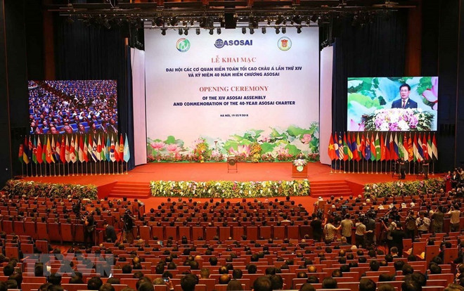 Inauguran en Hanoi XIV Asamblea de Organización de Entidades Fiscalizadoras Superiores de Asia ảnh 1 Inauguran en Hanoi XIV Asamblea de Organización de Entidades Fiscalizadoras Superiores de Asia ảnh 1