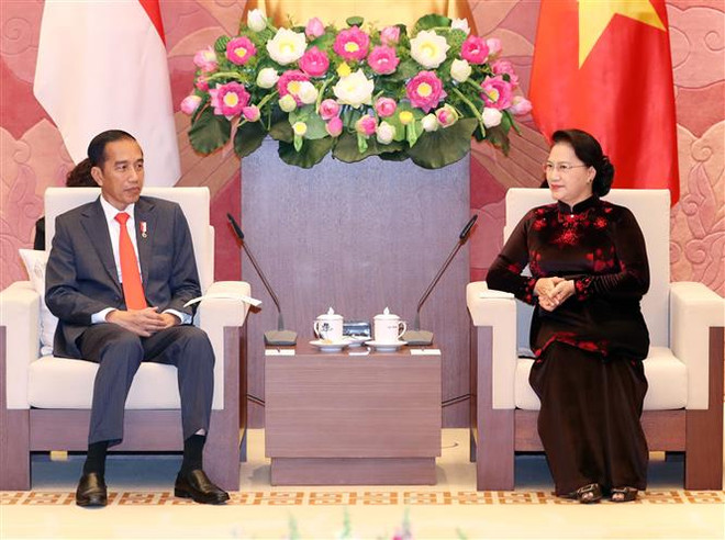 Titular parlamentaria de Vietnam da bienvenida a presidente de Indonesia ảnh 1 Titular parlamentaria de Vietnam da bienvenida a presidente de Indonesia ảnh 1