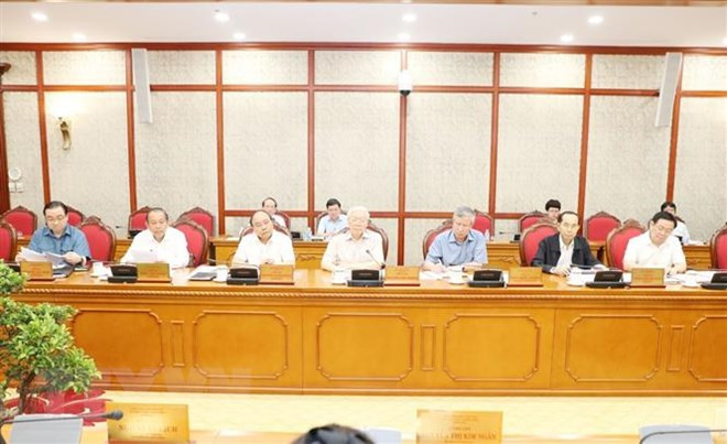 Buró Político del Partido Comunista de Vietnam prepara contenidos para próximo pleno ảnh 1 Buró Político del Partido Comunista de Vietnam prepara contenidos para próximo pleno ảnh 1