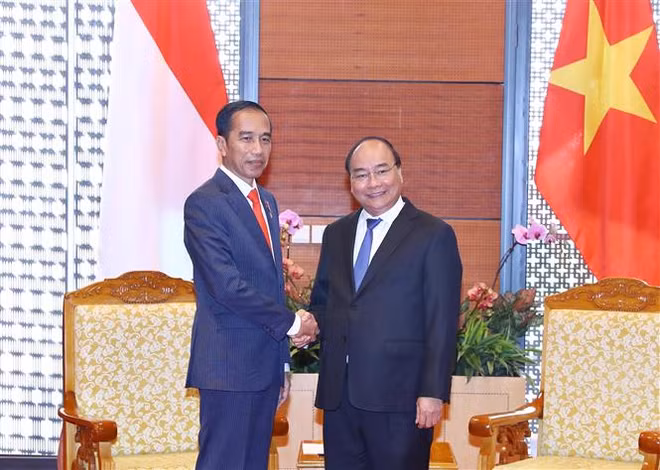 Premier de Vietnam se reúne con presidente indonesio Joko Widodo ảnh 1