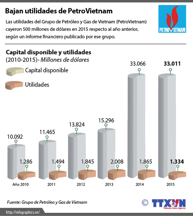 [Infografía] Bajan utilidades de Grupo de Petróleo y Gas de Vietnam ảnh 1