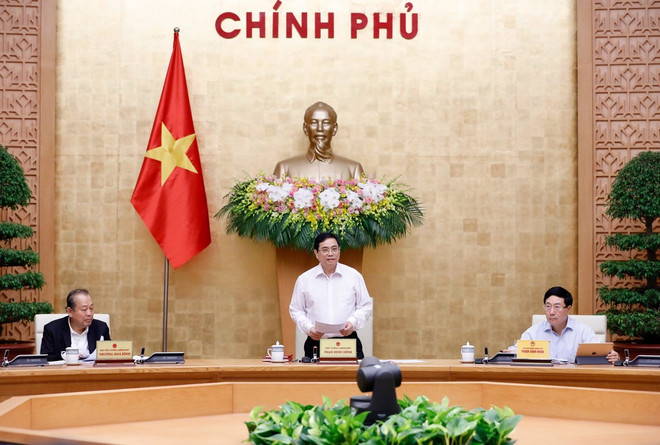 Premier Pham Minh Chinh preside reunión sobre el trabajo del Gobierno ảnh 1