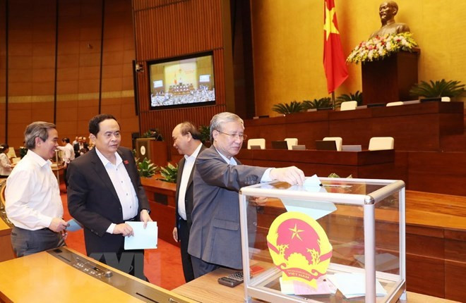 Legisladores vietnamitas emiten votos de confianza en cuarta jornada del VI período de sesiones ảnh 1 Legisladores vietnamitas emiten votos de confianza en cuarta jornada del VI período de sesiones ảnh 1