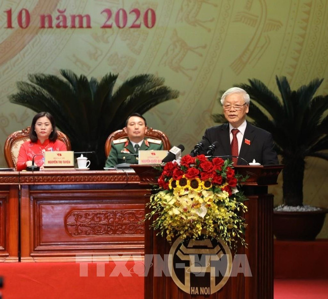 Máximo dirigente de Vietnam exige incrementar aportes del comité partidista en Hanoi al desarrollo nacional ảnh 1 Máximo dirigente de Vietnam exige incrementar aportes del comité partidista en Hanoi al desarrollo nacional ảnh 1