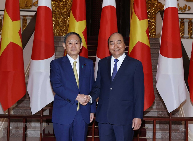 Premier vietnamita se reúne con Suga Yoshihide ảnh 1 Premier vietnamita se reúne con Suga Yoshihide ảnh 1