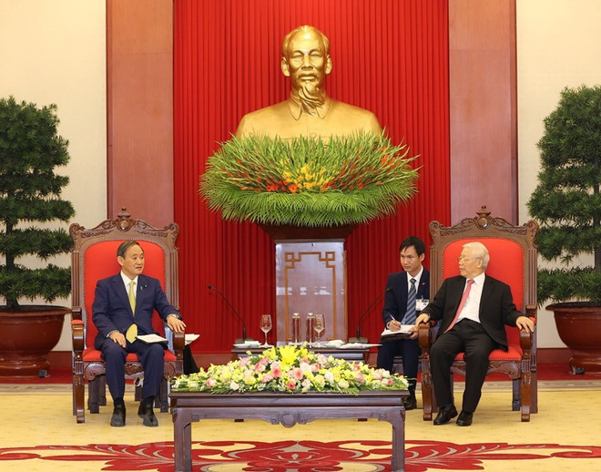 Máximo dirigente de Vietnam sostiene encuentro con primer ministro japonés ảnh 1 Máximo dirigente de Vietnam sostiene encuentro con primer ministro japonés ảnh 1