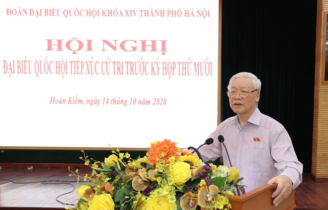 Máximo dirigente vietnamita pide responsabilidad de diputados y votantes de Hanoi para construir la capital digna ảnh 1 Máximo dirigente vietnamita pide responsabilidad de diputados y votantes de Hanoi para construir la capital digna ảnh 1