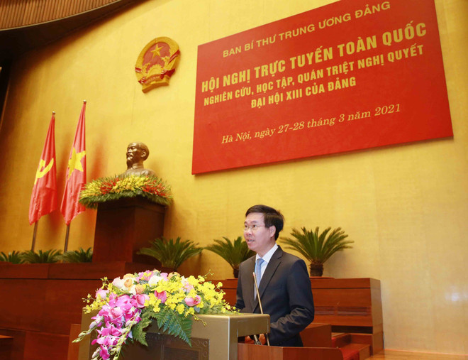 Celebran teleconferencia nacional sobre Resolución del XIII Congreso del Partido Comunista de Vietnam ảnh 1 Celebran teleconferencia nacional sobre Resolución del XIII Congreso del Partido Comunista de Vietnam ảnh 1
