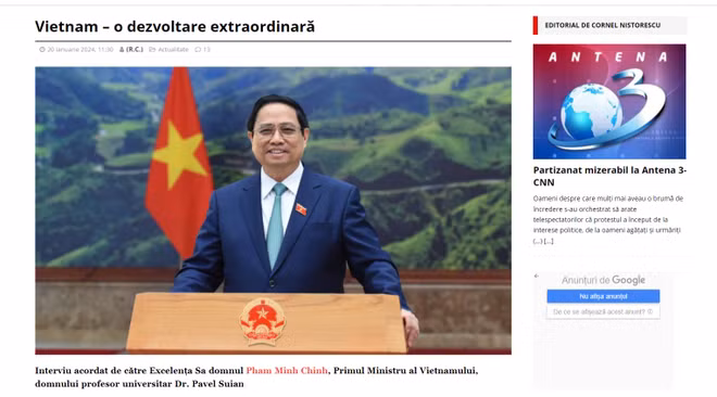 Vietnam desea profundizar cooperación con Rumania, afirma premier ảnh 1
