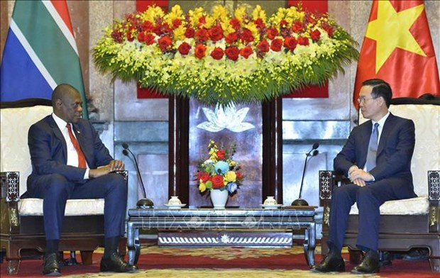 Presidente vietnamita se reúne con vicepresidente sudafricano ảnh 1 Presidente vietnamita se reúne con vicepresidente sudafricano ảnh 1